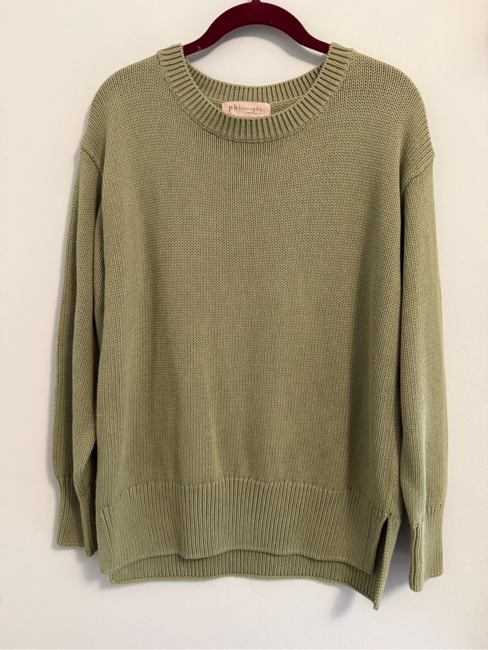 Philosophy Sage Green Crewneck Sweater